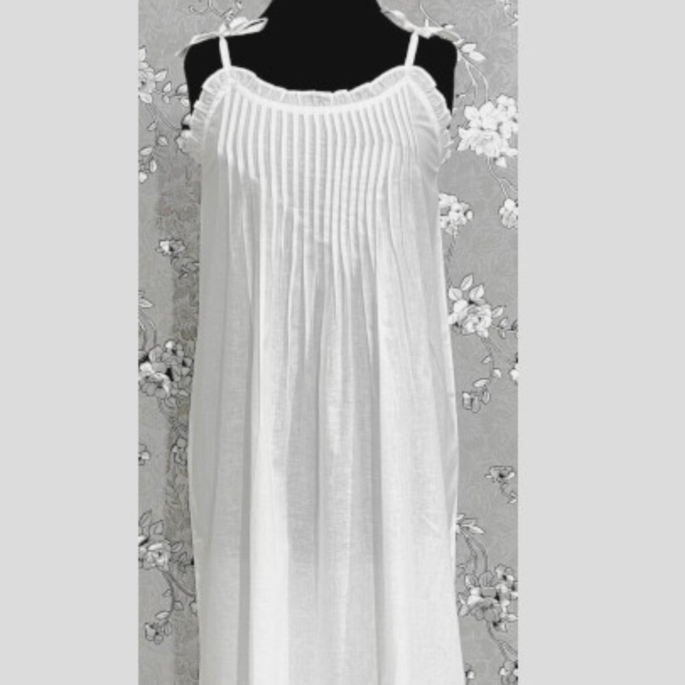 SoieRose Victorian Sleeveless Cotton Nightgown - SR-1085